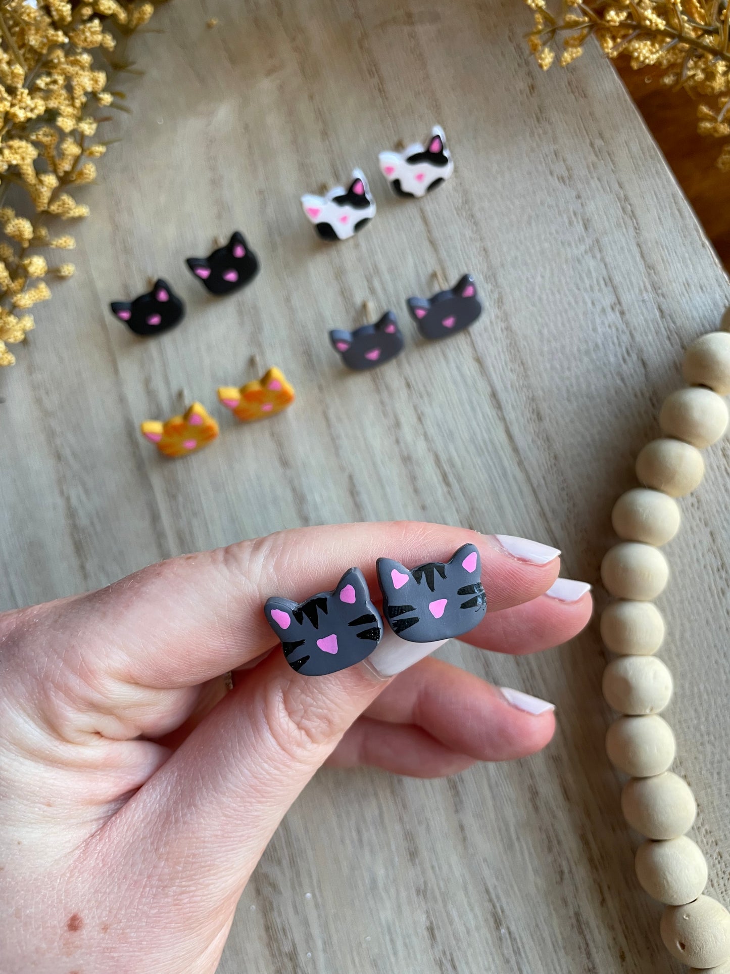 Karma is a Cat | Personalized and Unique Cat Stud Earrings | Perfect Gift for a Cat Lover