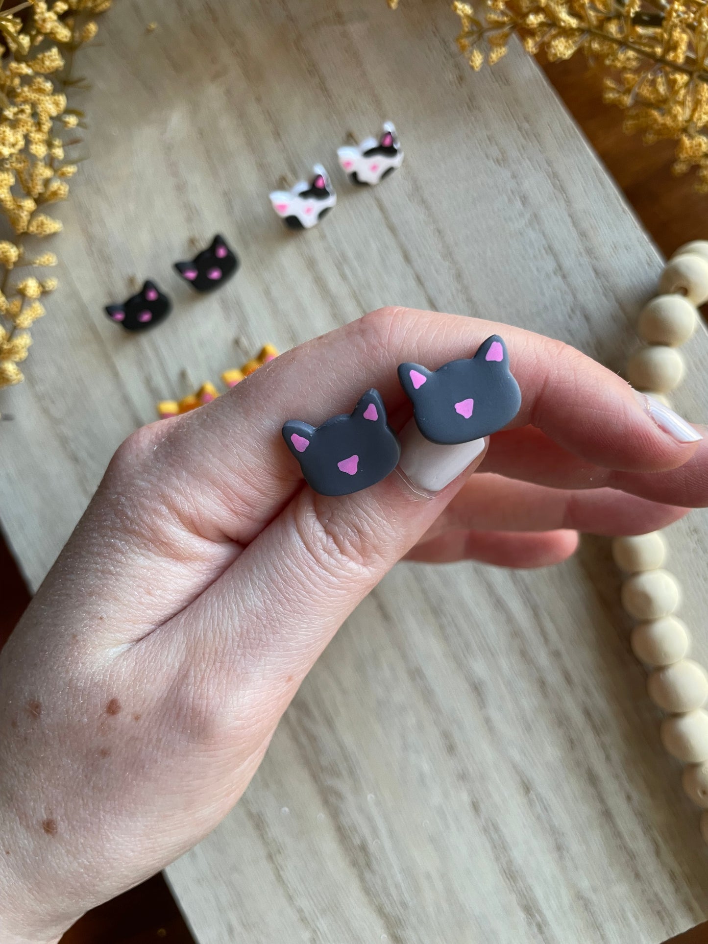 Karma is a Cat | Personalized and Unique Cat Stud Earrings | Perfect Gift for a Cat Lover