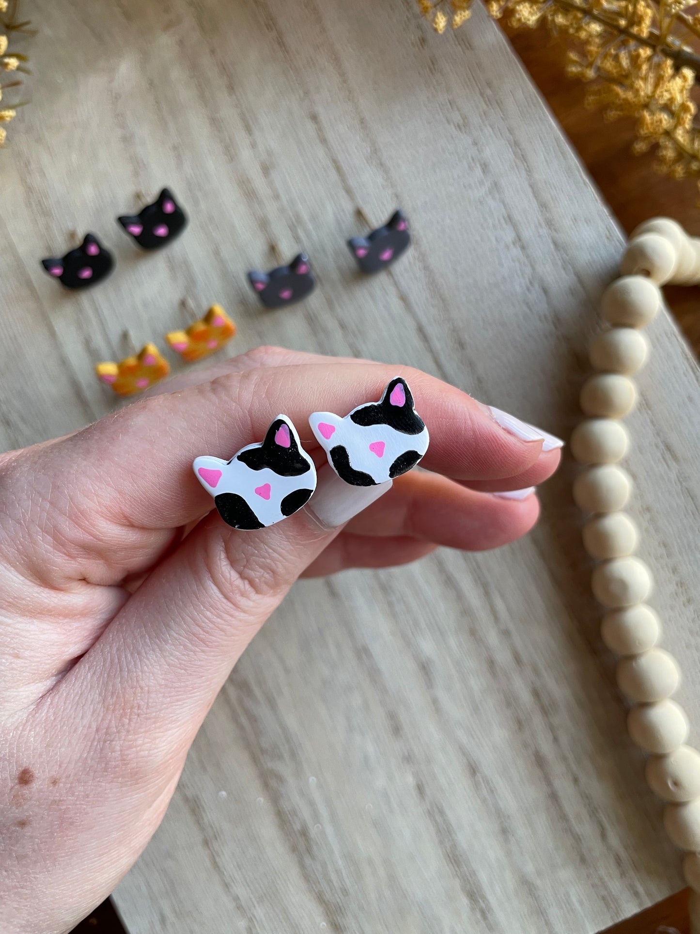 Karma is a Cat | Personalized and Unique Cat Stud Earrings | Perfect Gift for a Cat Lover